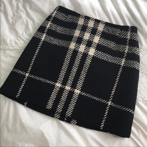 BURBERRY Check 100% Wool Mini Skirt US 4